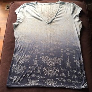 EUC Calvin Klein Jeans Blue Ombre Burnout Tee